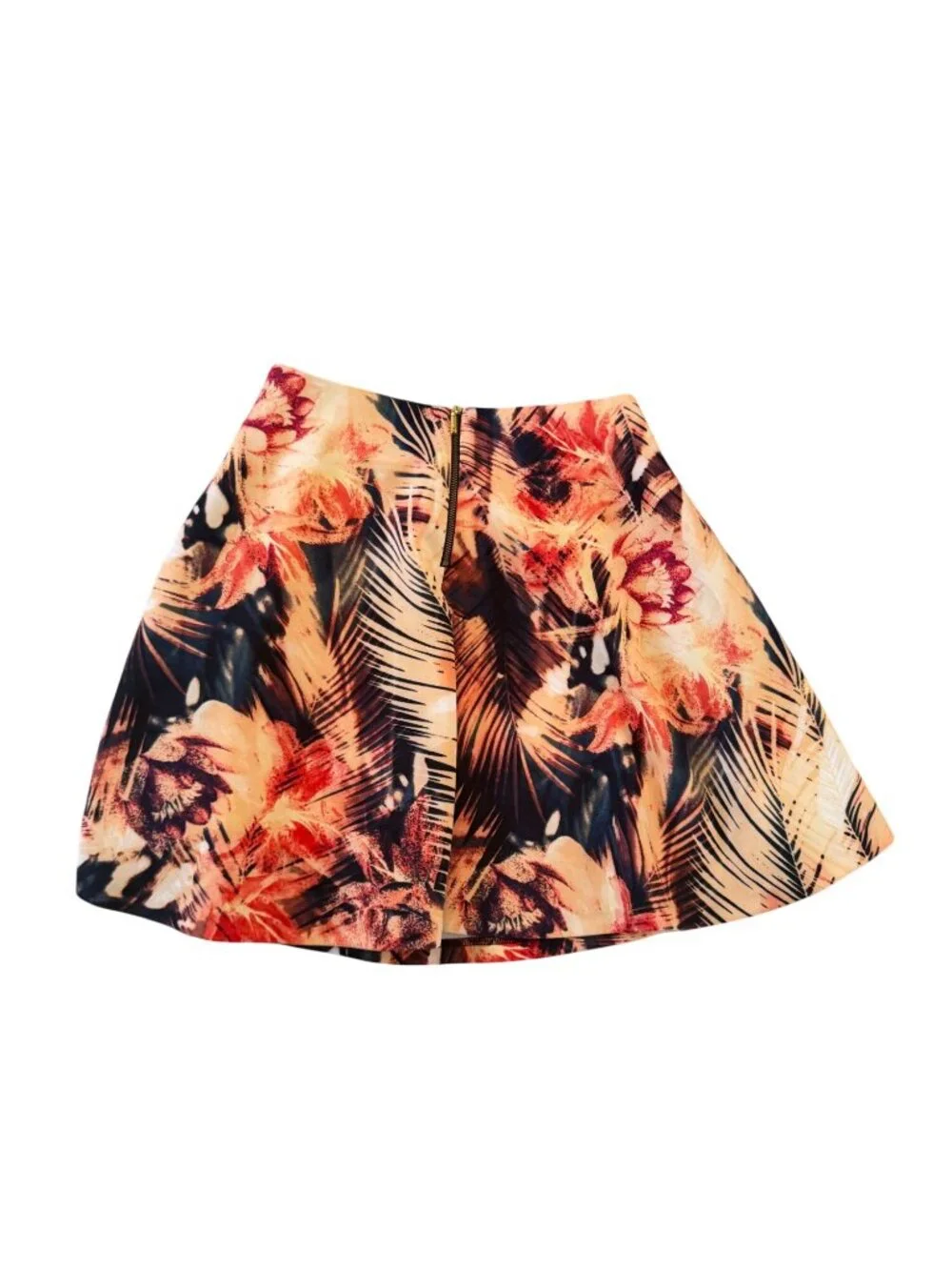 GUESS Tropical Print A Line Skirt Size Small